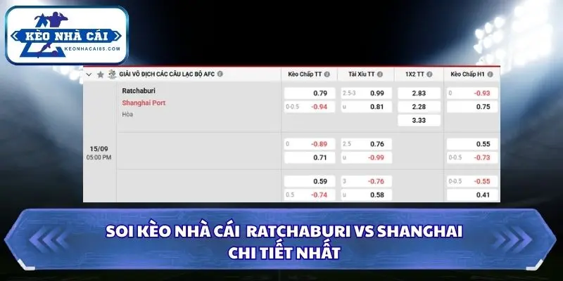 Thông tin chi tiết soi kèo nhà cái Ratchaburi vs Shanghai Port