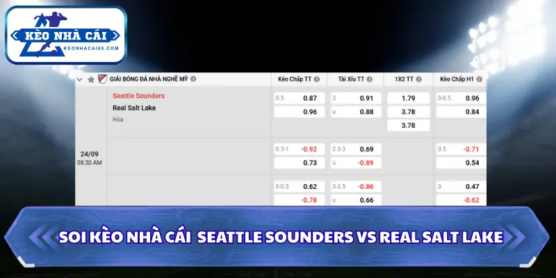 Tổng kết soi kèo nhà cái Seattle Sounders Vs Real Salt Lake